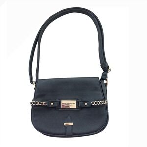 Marc New York Andrew Marc Black Crossbody Purse Chain‎ Detail Bag